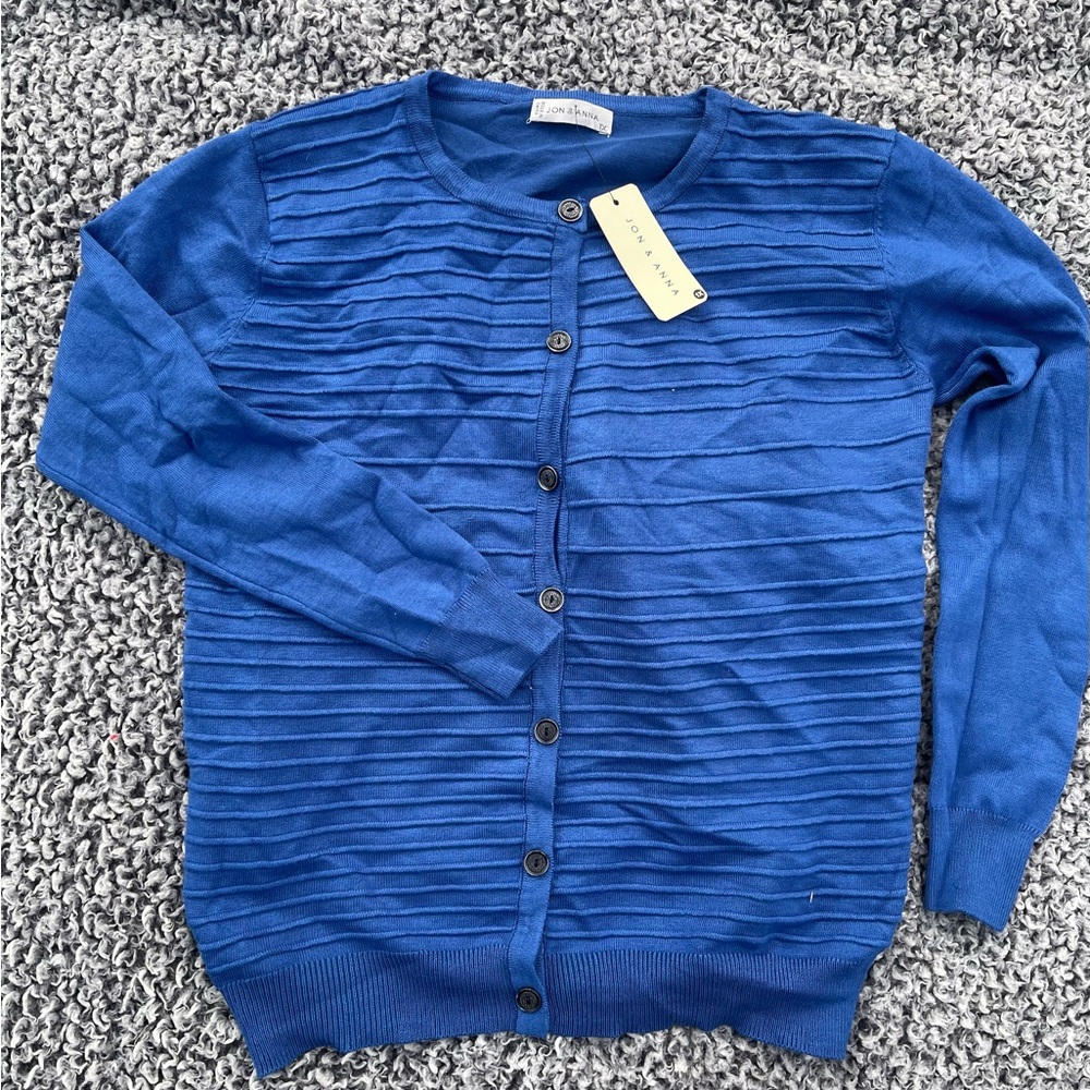 Blue Button Up Cardigan